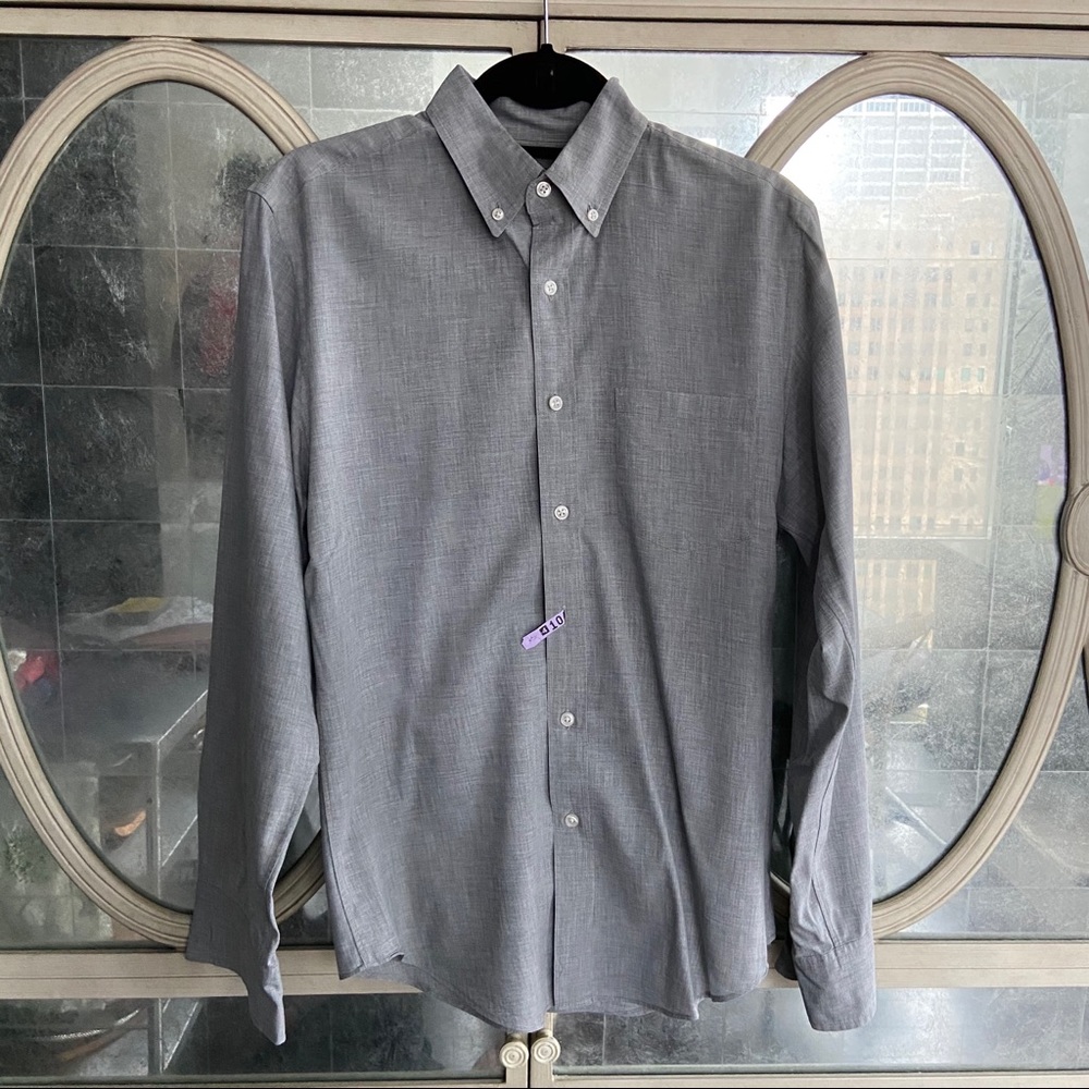 J. Crew Gray Chambray Button Down - image 2